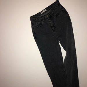 High waisted black jeans